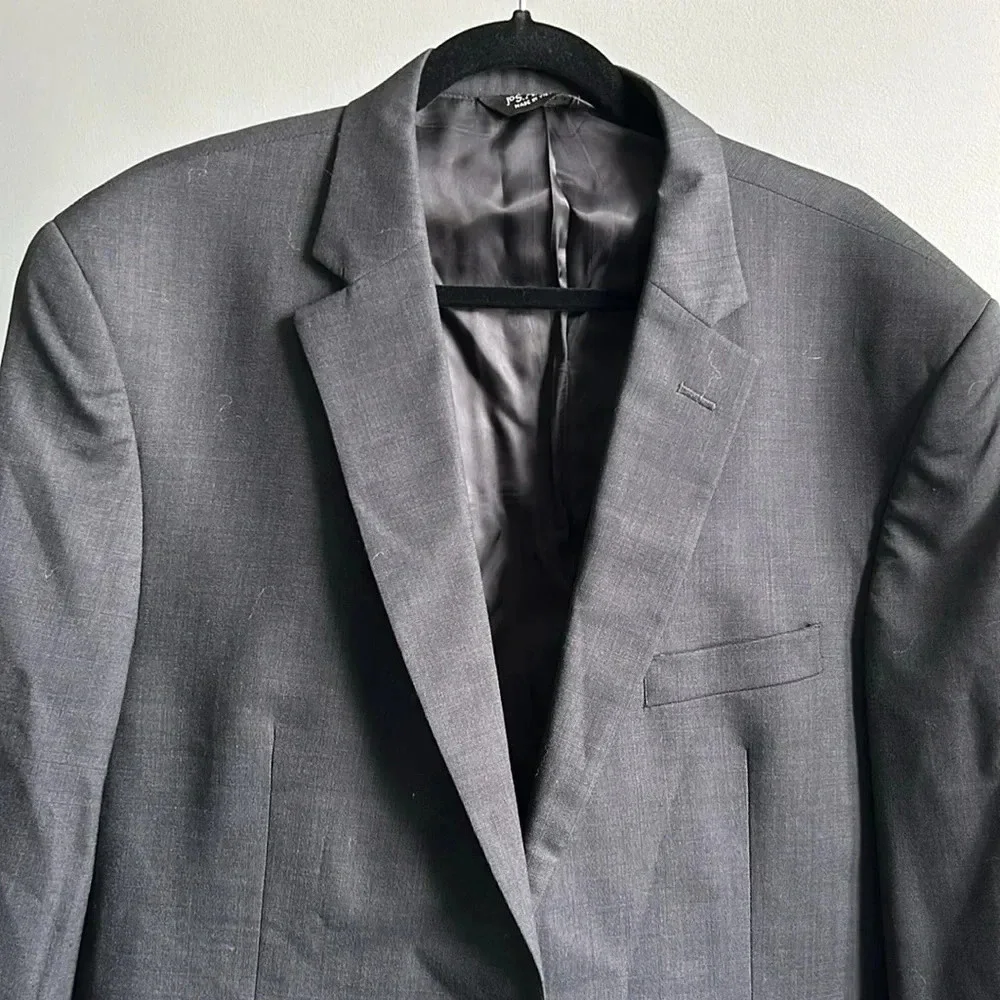 Men's Jos. A Bank Gray Blazer Jacket | 44XL Jacket | Professional | Wool